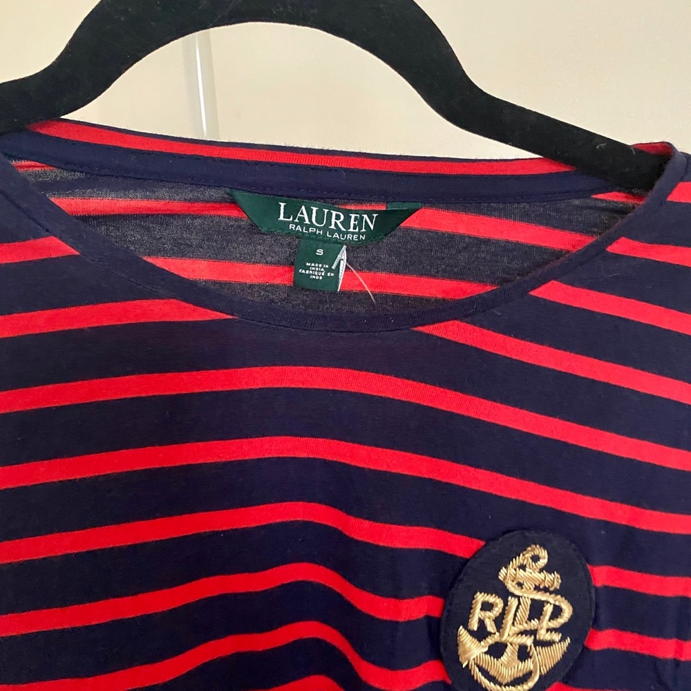 Lauren Ralph Lauren Crest Embroidered T-Shirt